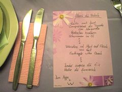 Der - etwas ungew�hnlche - Menueplan.