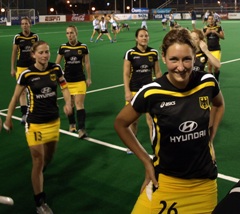 Freude und Stolz beim Team nach dem Sieg �ber Argentinien. Foto: Gassert