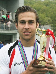 Christopher Zeller wurde für seine neun Tore als bester Turnier-Torschütze geehrt. Foto: Vino John