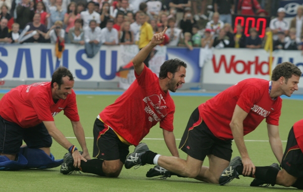 Hier jubelt Tibor Weißenborn über den zweiten WM-Titel 2006 in Mönchengladbach.