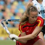 Anke K�hn und ihre Teamkolleginnen treffen auf den sp�teren EM-Gruppengegner Irland.